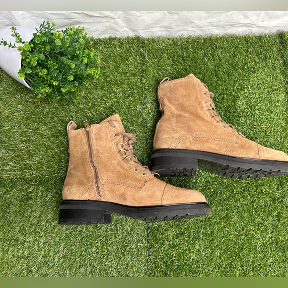 ALLSAINTS tan Suede combat boots US size 7 / 37 - Picture 5 of 16